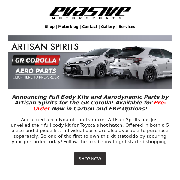 New Artisan Spirits Aero for the GR Corolla!