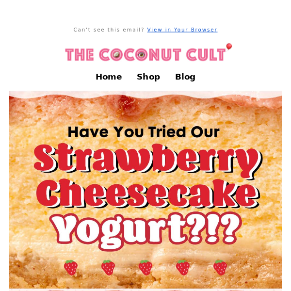 Back In Stock >> Strawberry Cheesecake Coconut Probiotic Yogurt