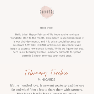 February Freebie and a little secret!