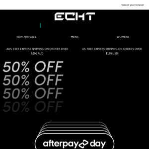 AFTERPAY DAY SALE starts now!