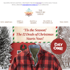 12 Deals of Christmas: Save $50 on your New Favorite Red Plaid Shirt!