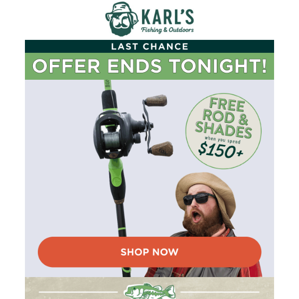 FINAL day to get a FREE ROD & save up to 44%! - Karls Bait & Tackle