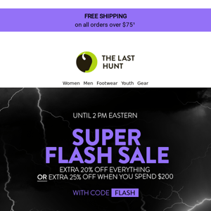 3, 2, 1...takeoff! SUPER FLASH SALE starts now. ⚡