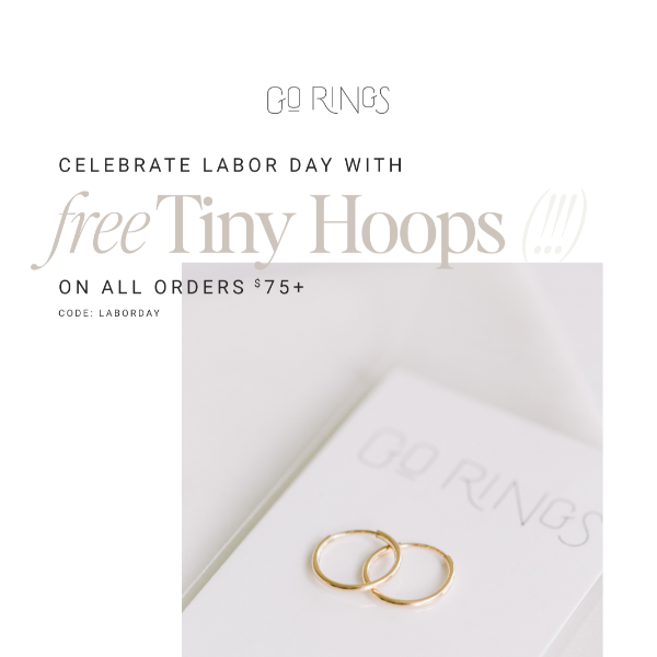 FREE HOOPS❣️ no need to labor over this one