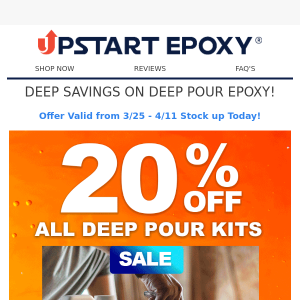 Let the River Flows! Get 20% off Epoxy Kits