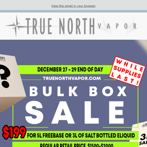 Big Box Blowout | 5L Freebase/3L Salt Nic for $199