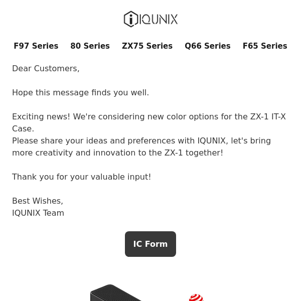 [IC] IQUNIX ZX-1 ITX Case