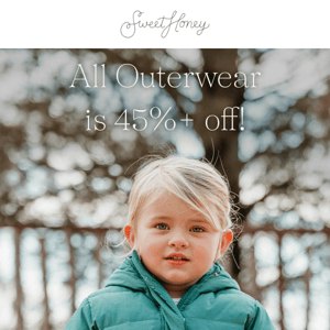 All Outerwear is 45%+ OFF! 🎄 Only 5 more days until Christmas!