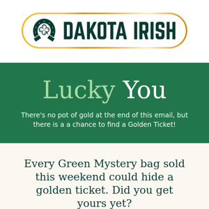 Lucky you! 🍀Our Lucky Green Mystery Bags are back!