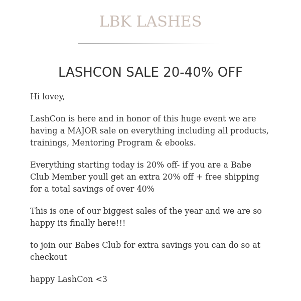 LashCon Sale Starts NOW