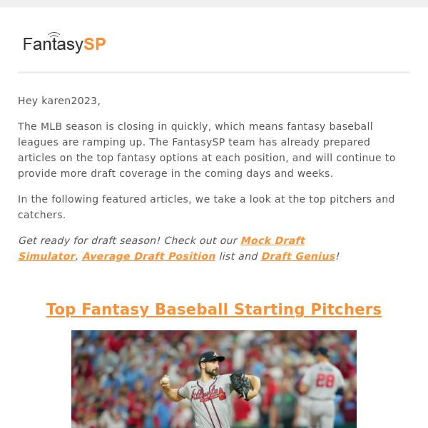 Fantasy Baseball Draft Prep (Pitchers and Catchers Edition)