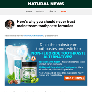 Here's why you should never trust mainstream toothpaste formulas