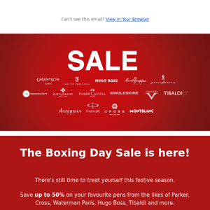 Don't Miss Out on Our Boxing Day Sales! 🖋️