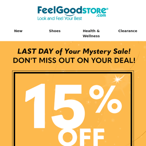 Final Hours! Your Mystery Sale ends Tonight!