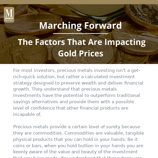 What Drives Gold Prices? Find Out Now