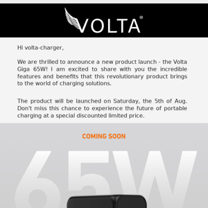 Volta Charger, New product alert.