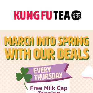 Tried Our Milk Cap Yet? FREE Milk Cap Topping Every Thursday In March!