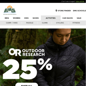 25% OFF Outdoor Research Jackets, Hats, Gaiters & MORE