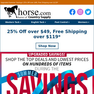 Tuesday Trot Up:  25% Off + Free Shipping