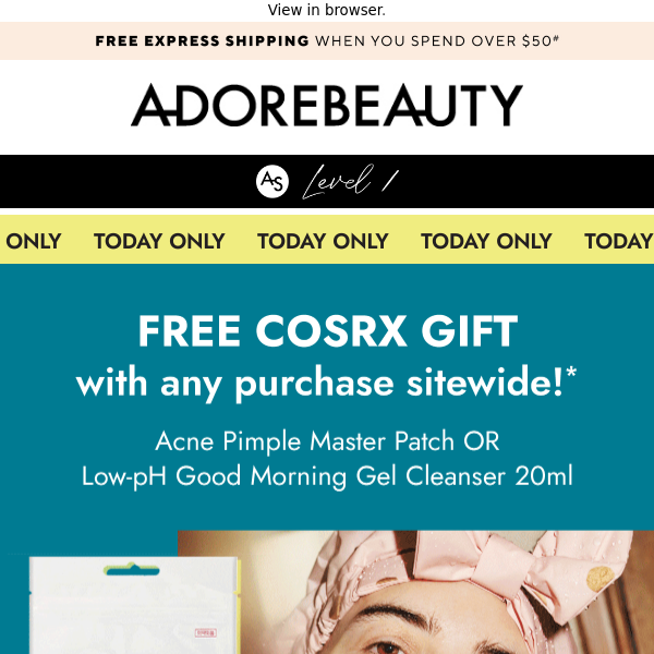 Psst! Free skincare gift with today's orders*