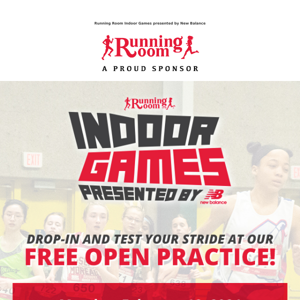 Join The Running Room Indoor Games Free Open Practice Night on February  12th! - Running Room