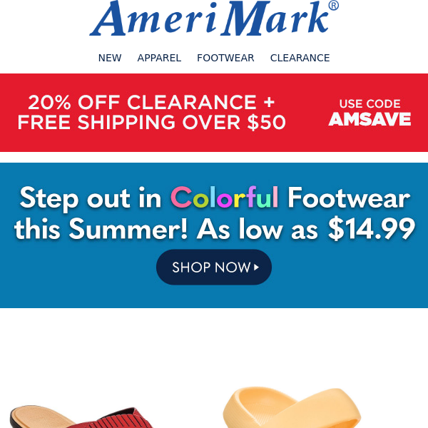 Step out in Colorful Footwear this Summer!!