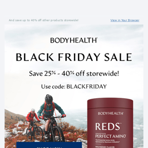 Save 25% - 35% off REDS + Free domestic shipping!