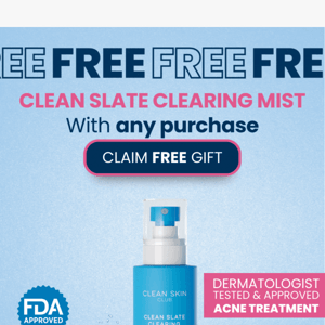 FREE Clean Slate Clearing Mist