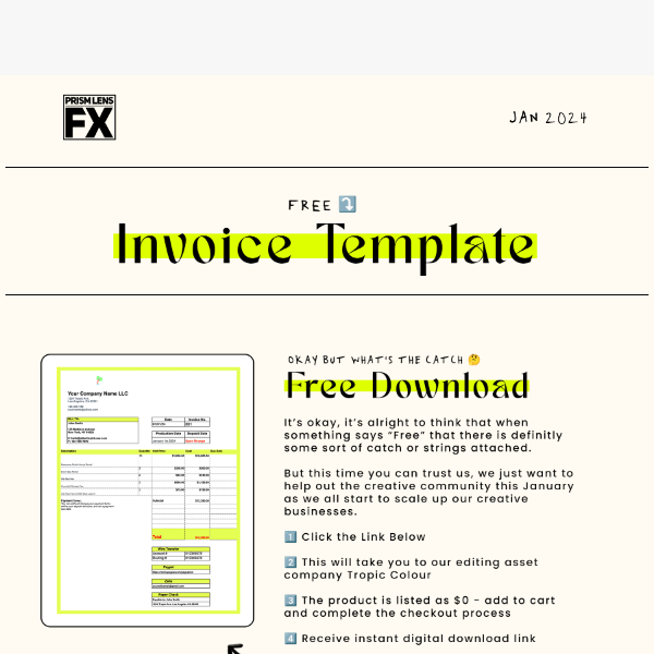 Free Client Invoice Template 📝