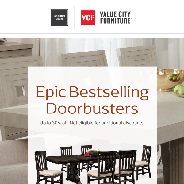 Want up to 30% off these Doorbusters?