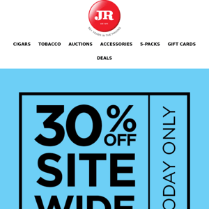 It's your last chance to get 30% off sitewide