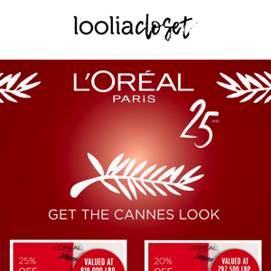 Get the Cannes look now😎!Purchase L'Oréal Paris Bundles at up to 25% OFF!!🔥🤩In celebration of the 75th edition of the Festival de Cannes!!✨