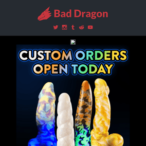 Custom Orders Open and Easter Colors Drop today!