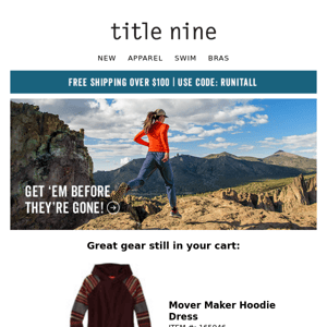 Your Cart at Title Nine is Waiting! Free Shipping Over $100 🛍️