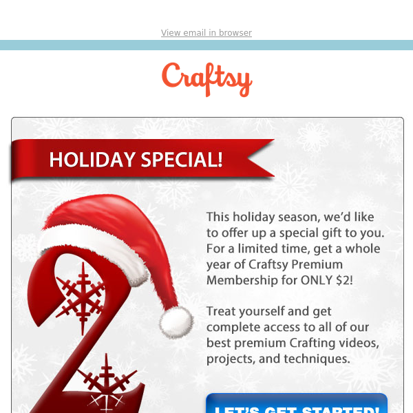 "I've found the perfect crafting holiday offer! Check it out now."