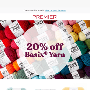 🙌 20% OFF Basix Yarn Family