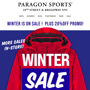SALES ARE ON! 20-50%Off Winter Going On Now!