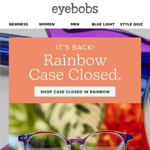 IT'S BACK! Case Closed in rainbow. 🌈