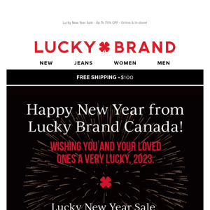 Happy New Year From Lucky Brand Canada!