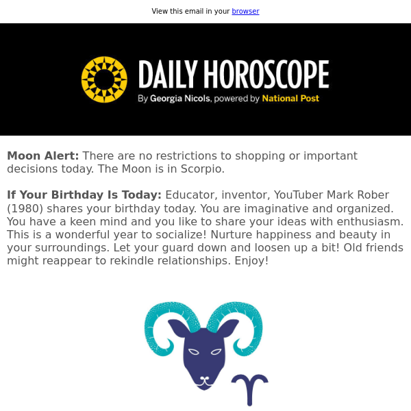 Your horoscope for March 11