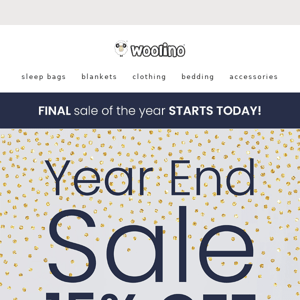 📣 Year End Sale STARTS TODAY!