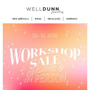 Don't miss our WORKSHOP SALE 💸