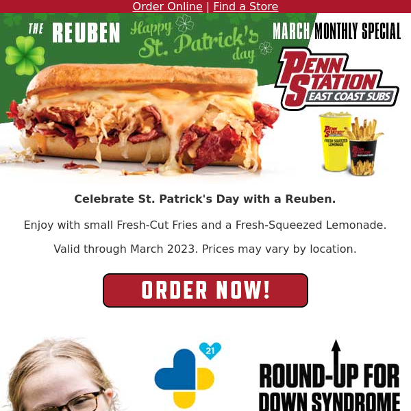 Celebrate St. Patrick's Day with a Reuben Monthly Special