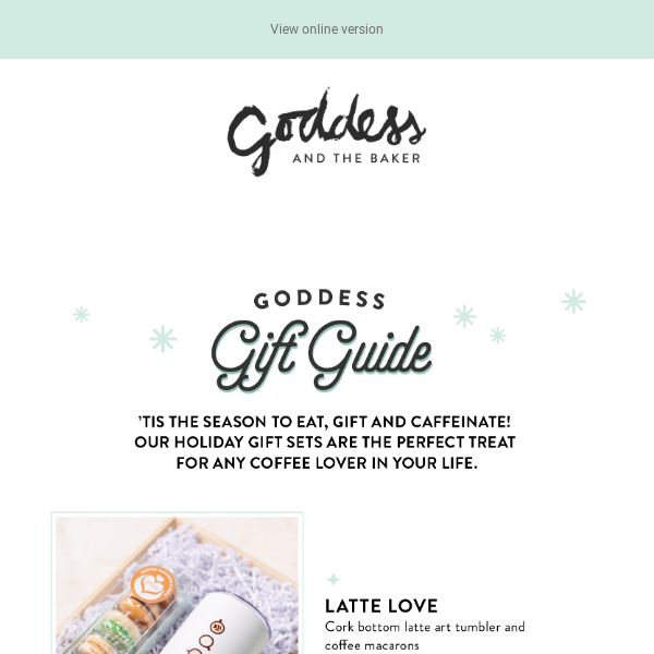 Goddess and the Baker Gift Guide