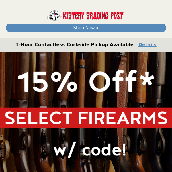 Firearm Sale Ends Tonight!