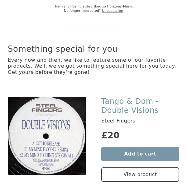 VERY LIMITED! TANGO & RATTY VINYL