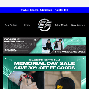 Don't miss out on 30% off EF goods, fam!