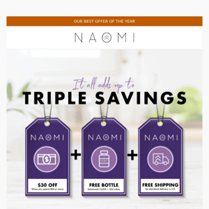 TRIPLE Savings are Going, Going...