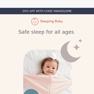 Save 20% on safe sleep for your little one