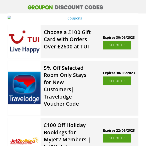 Morrisons - £15 gift card • Ray-Ban - 25% off • TUI - £100 gift card + more!